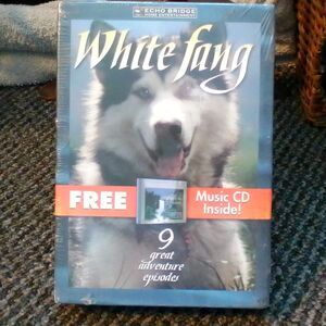 White Fang DVD 9 Great Adventures and Free Sealed Music CD Inside by 225 Minutes